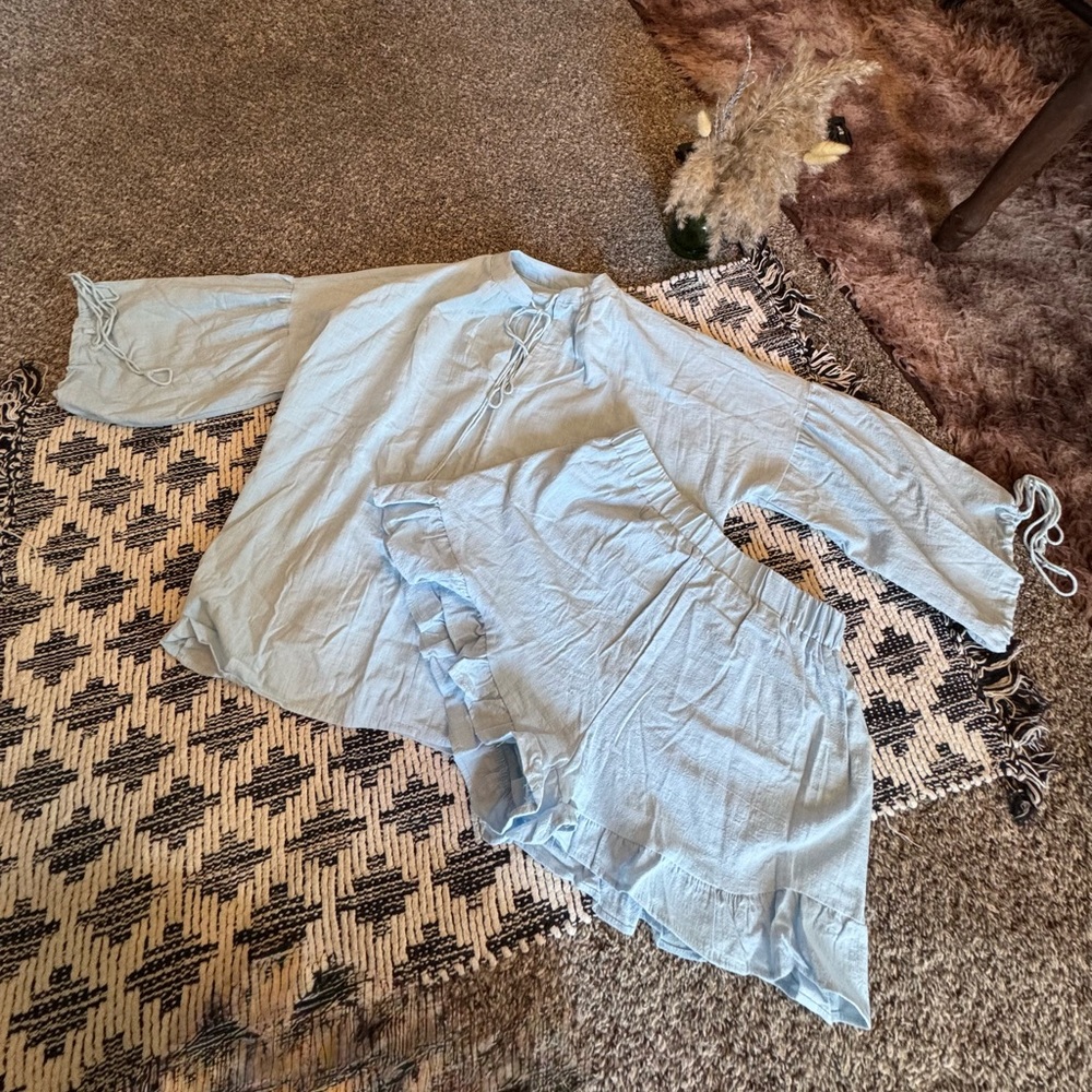 Light Blue Loungewear Set